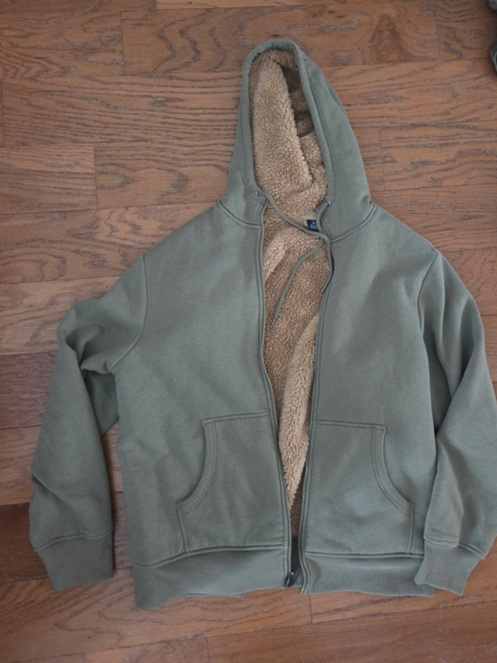 George Olive Green Sherpa-Lined Jacket